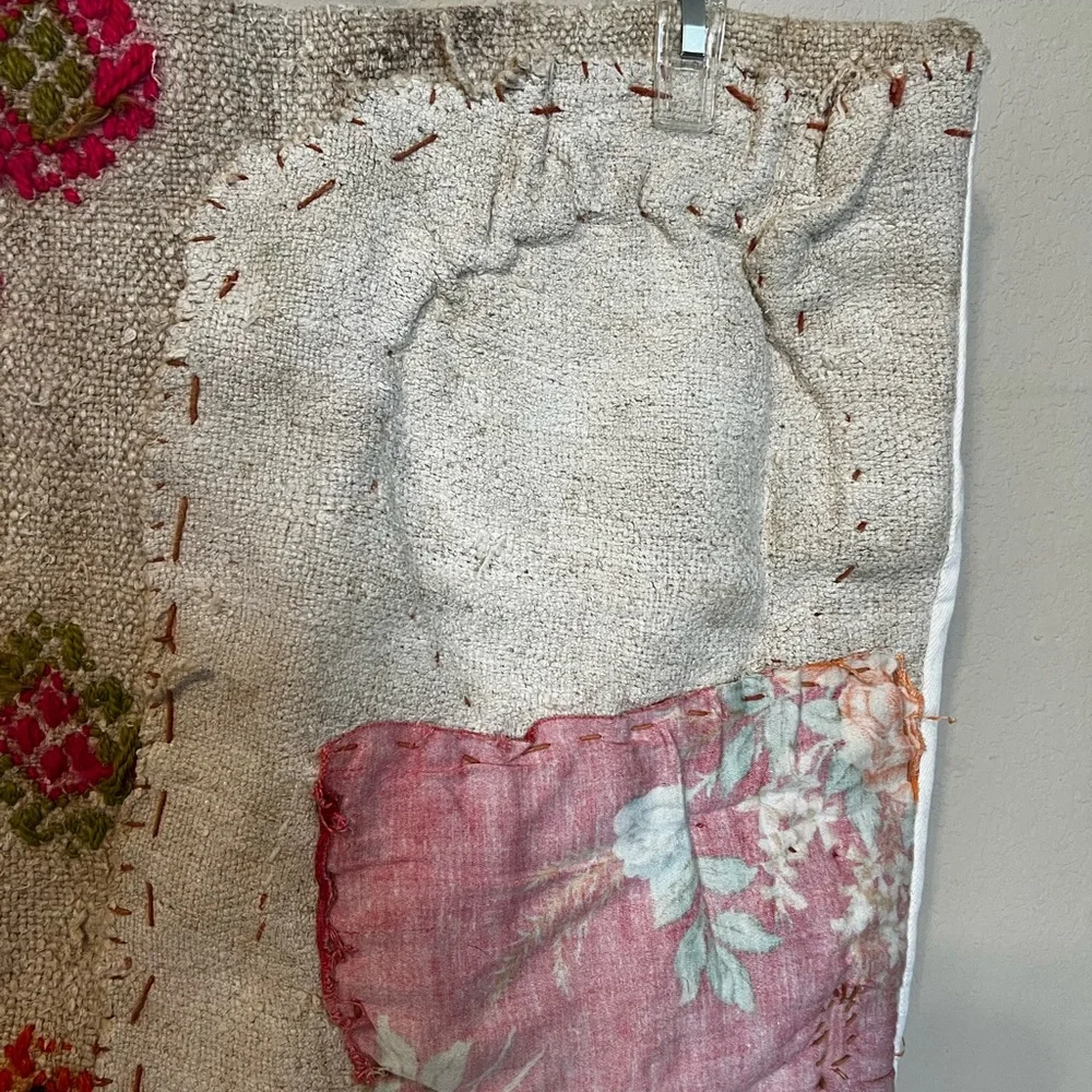Anthropologie  Patchwork Textile Pillow Case